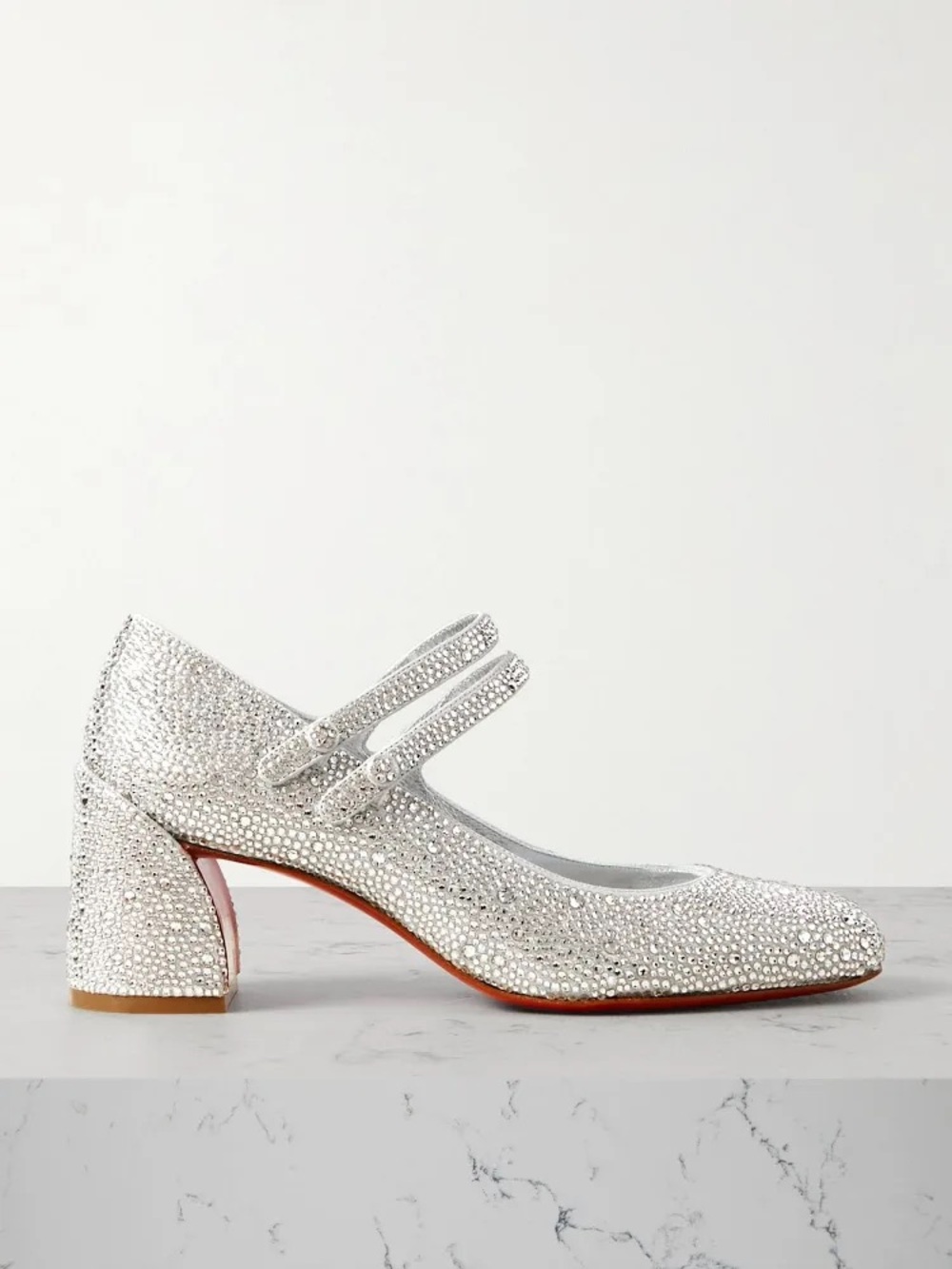 NEW!!! MISS JANE STRASS 55 CRYSTAL-EMBELLISHED PUMPS IN SILVER size US 11